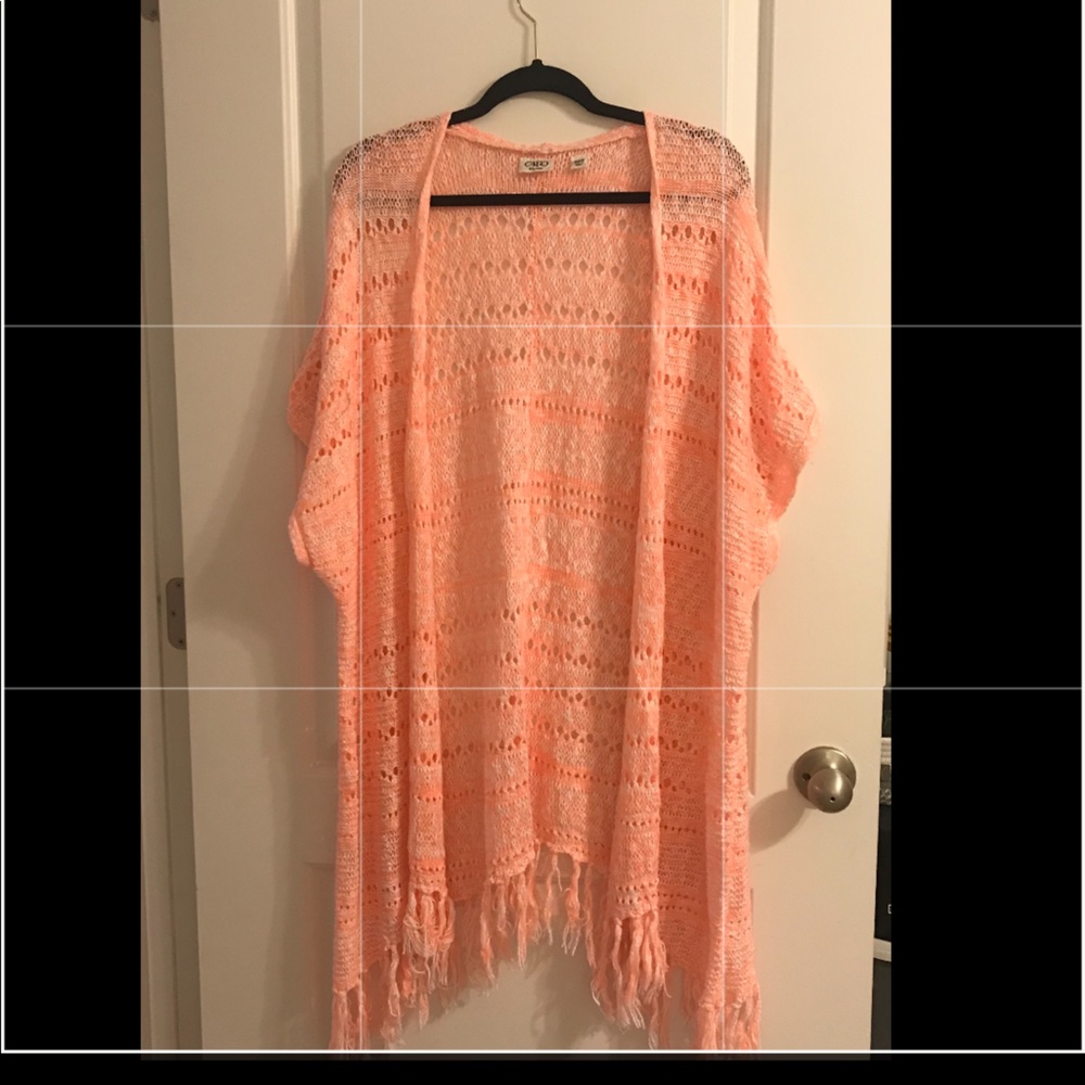 Long knitted cardigan